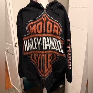 Harley Davidson Zip-Up Sweater Jacket
